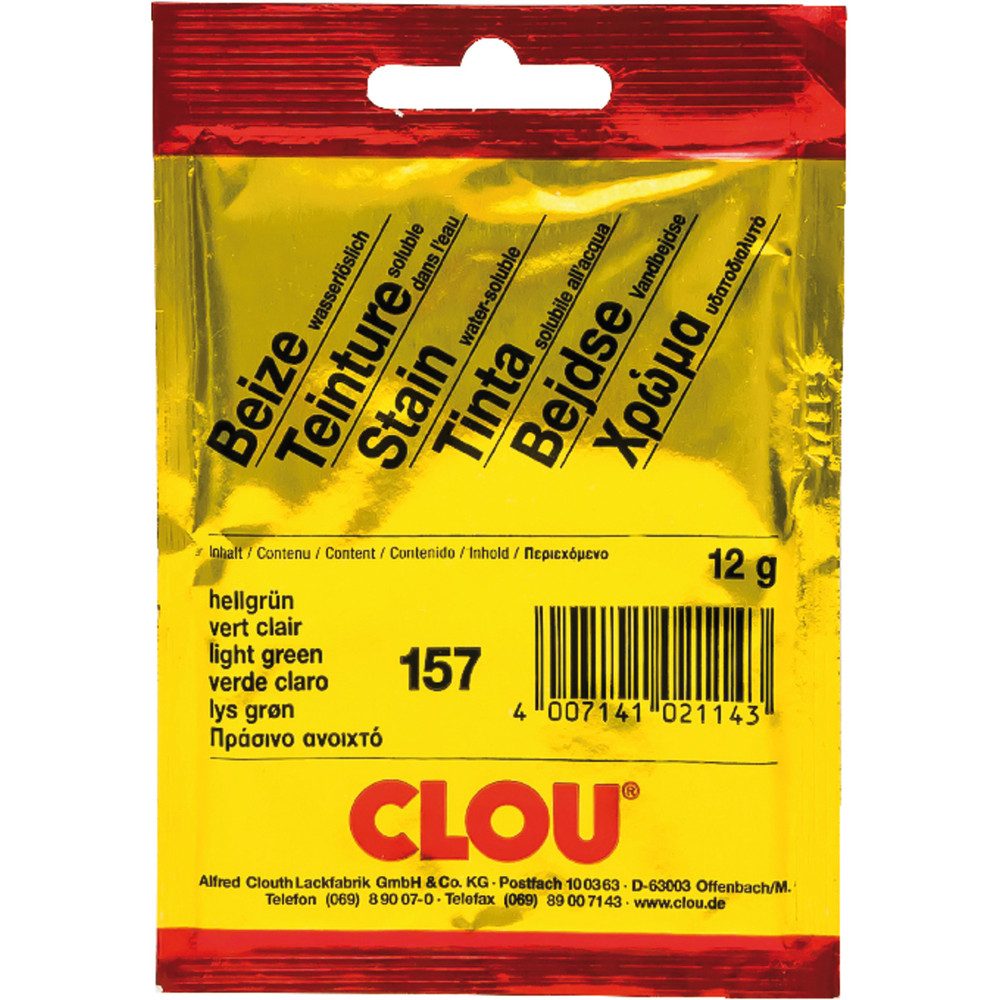CLOU® Beize wasserlöslich, im Beutel #157 hellgrün Produktbild img1 L
