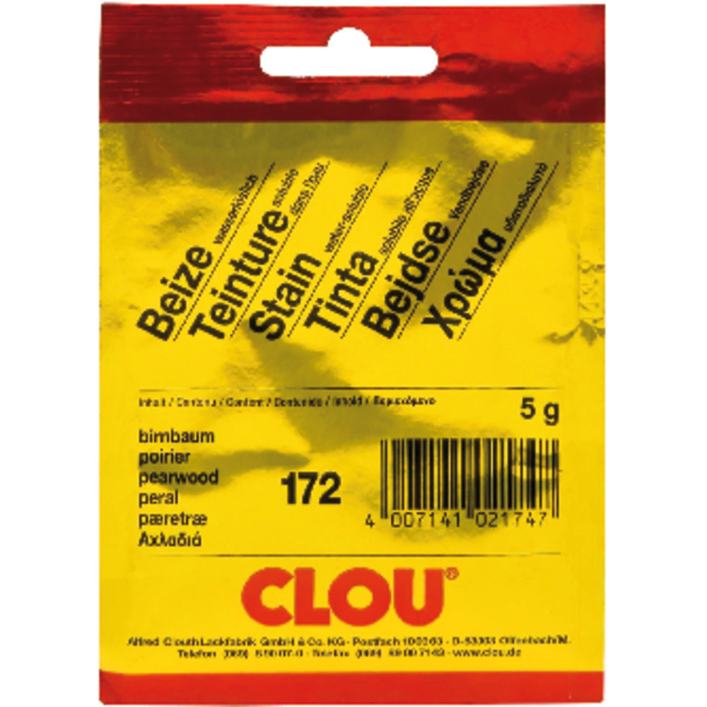 CLOU® Beize wasserlöslich, im Beutel #170 mahagoni dunkel Produktbild img3 L