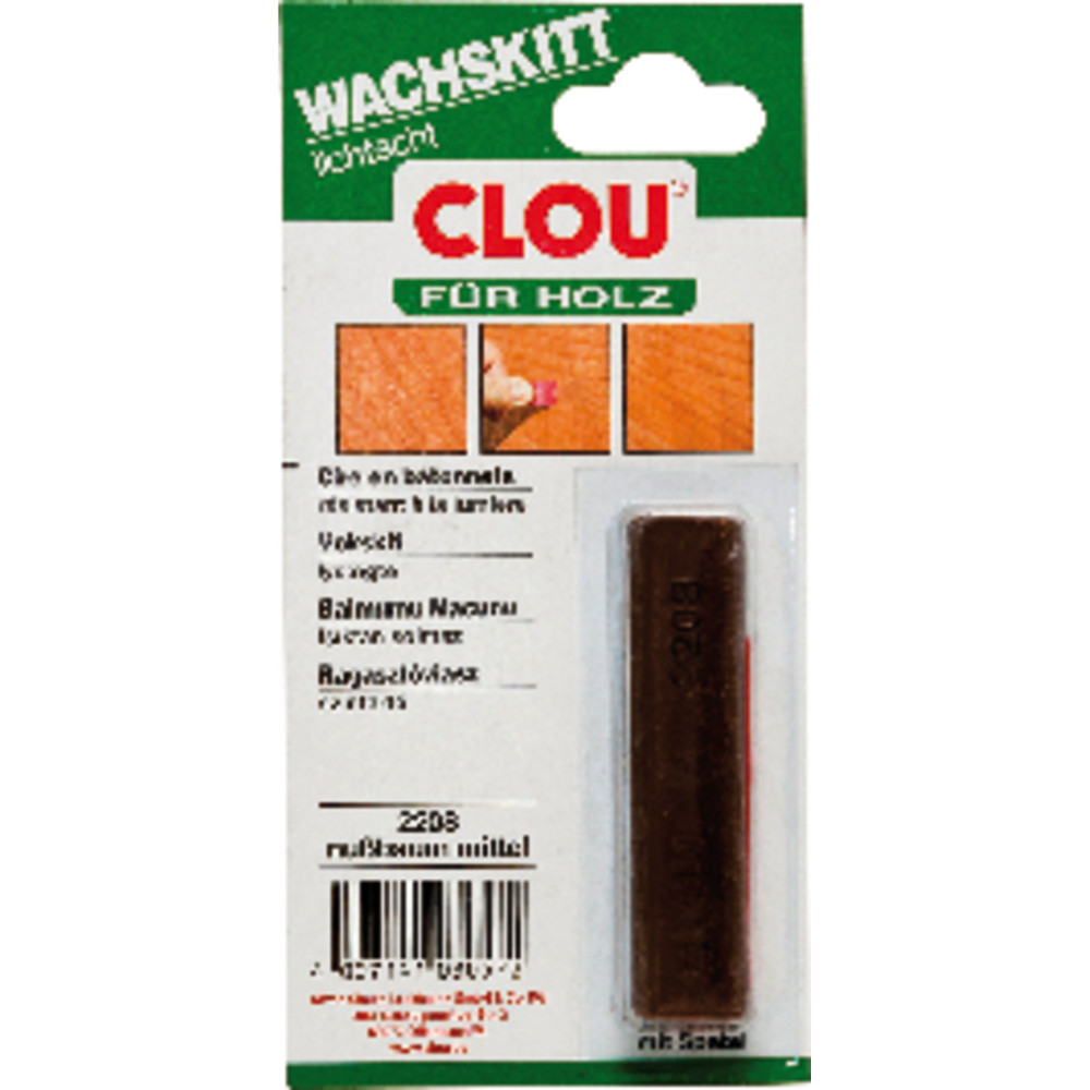 CLOU® Wachskitt Nr. 2208 nussbaum mittel, Stange ca. 15g Produktbild img2 L