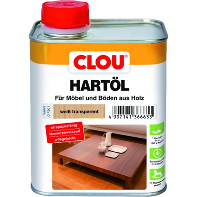 Produktbild von CLOU® - Hartöl Nr. 3 weiß transparent 750ml