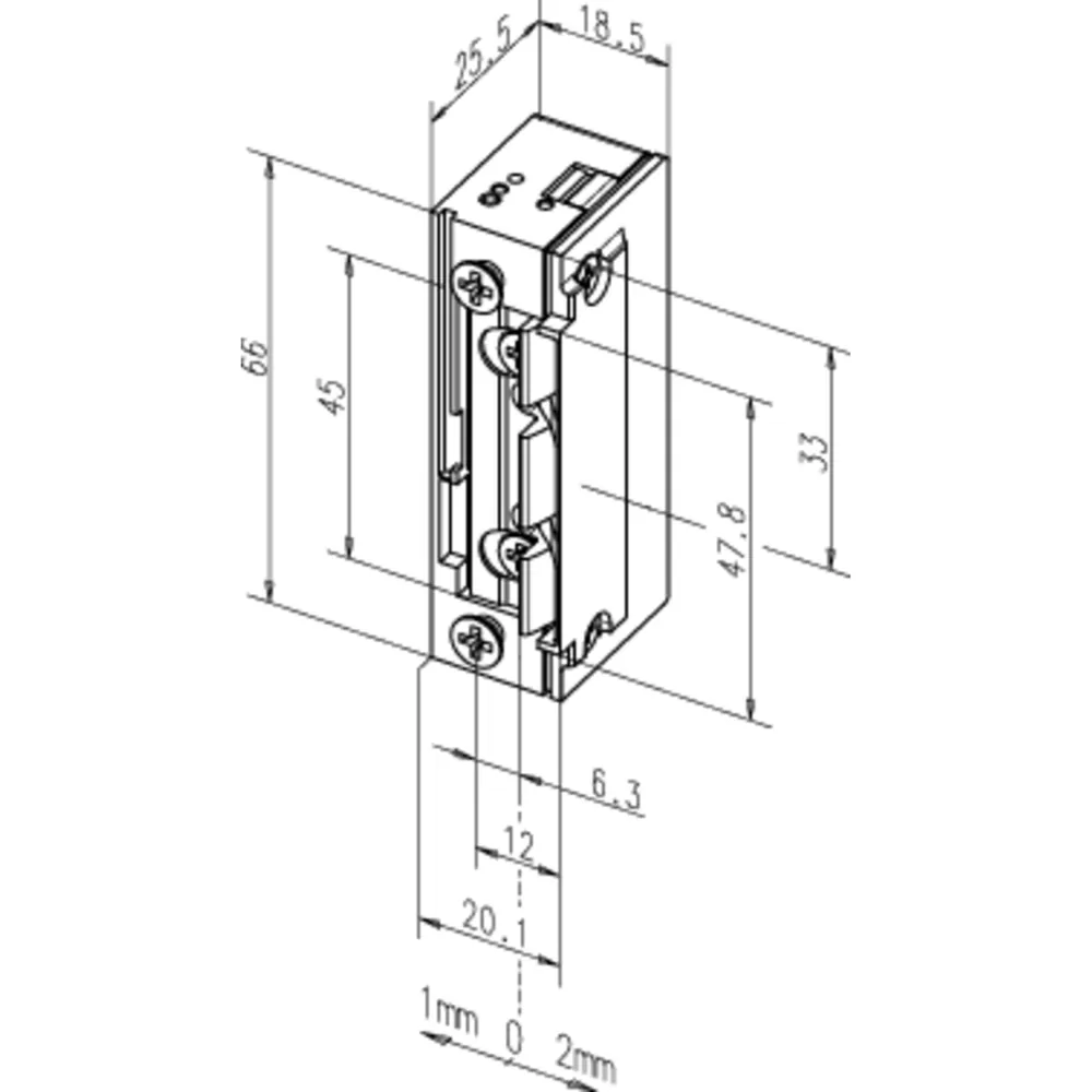 effeff Türrahm.-Elektro-Türöffner 118E.13, mit Flachschließblech, 10-24V Produktbild img2 L