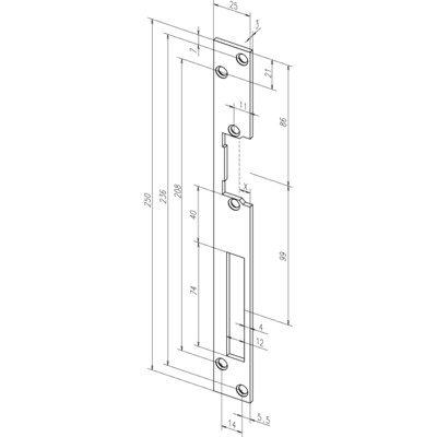 Produktbild von effeff - Türrahm.-Elektro-Türöffner 17, mit Flachschließblech, 6-12V