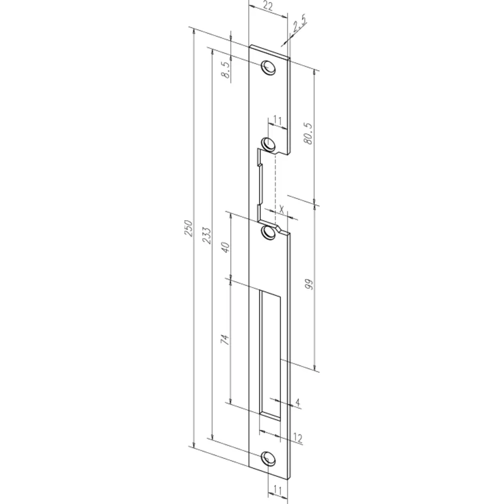 effeff Türrahm.-Elektro-Türöffner 118E, mit Flachschließblech, 10-24V Produktbild img3 L