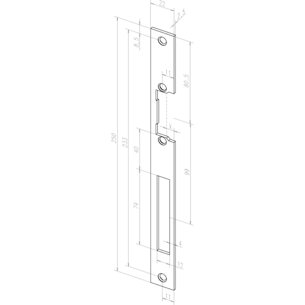 effeff Türrahm.-Elektro-Türöffner 118, mit Flachschließblech, 10-24V Produktbild img4 L