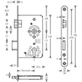 Produktbild von SSF - Einsteckschloss 24,PZW72/8,D65,F20x235rd,ER,DL