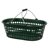 Produktbild von null - Gartenkorb 15 kg, grün, oval mit Doppelklappbügel