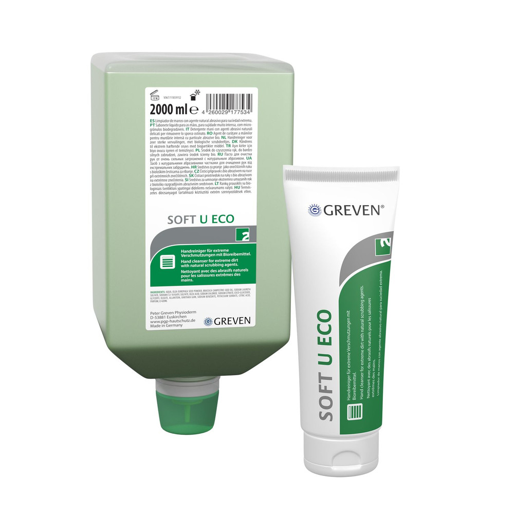 GREVEN SOFT U ECO Handreiniger parfümiert, mit Bioreibekörper, 250ml Tube Produktbild img6 L