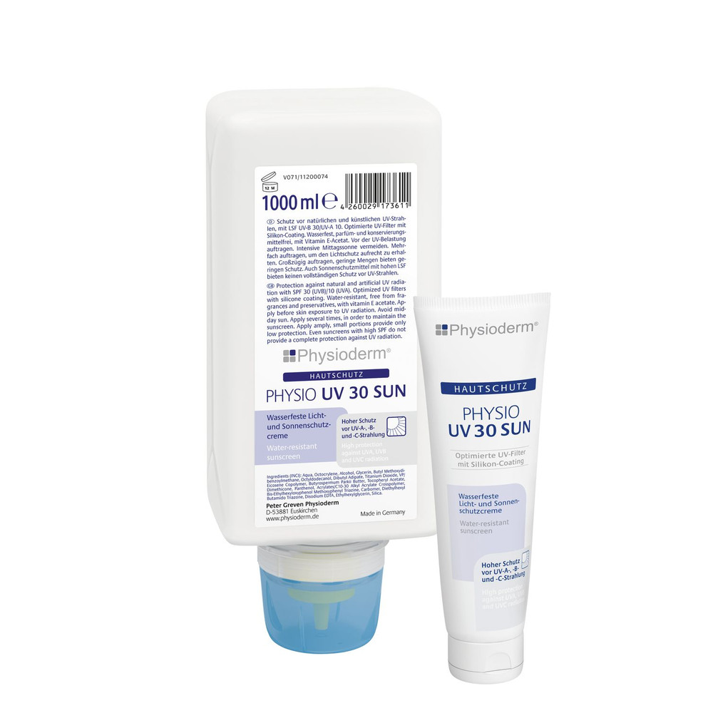 Physioderm PHYSIO UV 30 SUN Hautschutzcreme parfümiert, wasserfest, LSF 30, 100ml Tube Produktbild img2 L