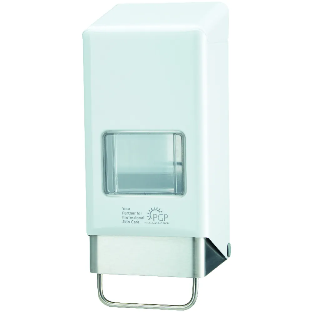 GREVEN VARIOMAT M Hautpflege-Spender-System weiß, Metall für 1+2 Liter Varioflaschen Produktbild img2 L