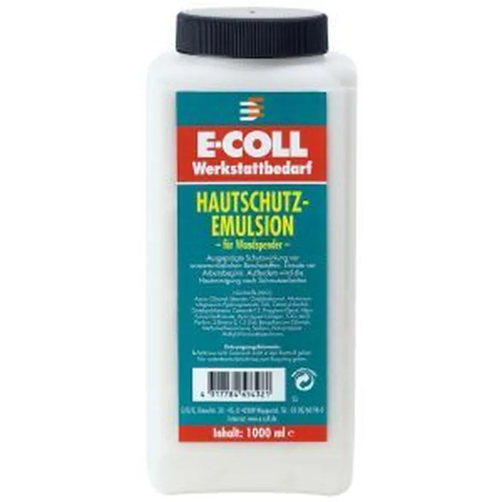 E-COLL Hautschutz-Emulsion parfümiert, silikonfrei, fettarm 1 Liter Flasche Produktbild img2 L