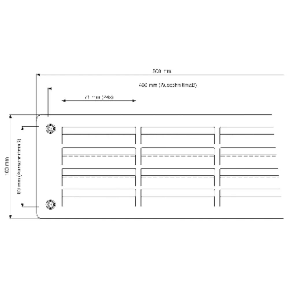 Hoju Türlüftung 500 x 100mm, Edelstahl Produktbild img3 L