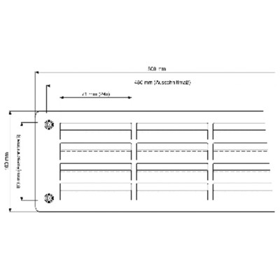 Produktbild von Hoju - Türlüftung 500 x 100mm, Edelstahl