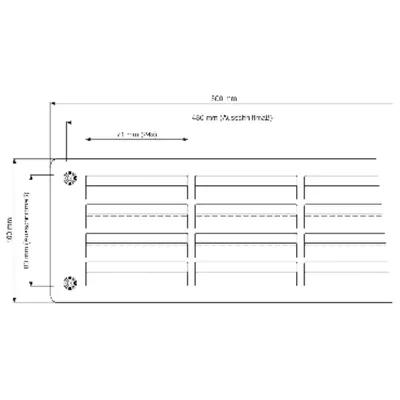 Produktbild von Hoju - Türlüftung 500 x 100mm, Edelstahl