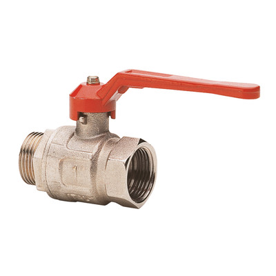 Nobrand Messing Kugelhahn Typ 9100 Voller Durchgang, Ig 3/4", Ag 3/4"