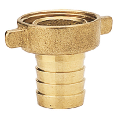 Produktbild von NOBRAND - Schlauchtülle, gerillt, Überwurfmutter, Messing, NBR schwarz, IG 1", 