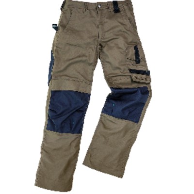 Arbeitshose Champ, dunkel-beige/grau, Größe 52