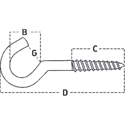 Produktbild von Lohmann - Deckenhaken gebogen Art. 17 zn 17/ 70x4,0