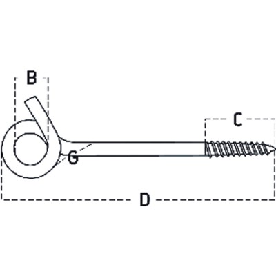 Produktbild von Lohmann - Deckenhaken gewendelt Art. 18 zn 18/140x8,8