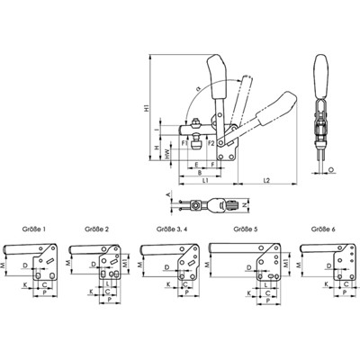 Produktbild von AMF - Senkrechtspanner 6802 Größe 3