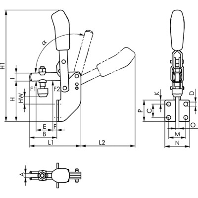 Produktbild von AMF - Senkrechtspanner 6803 Größe 3