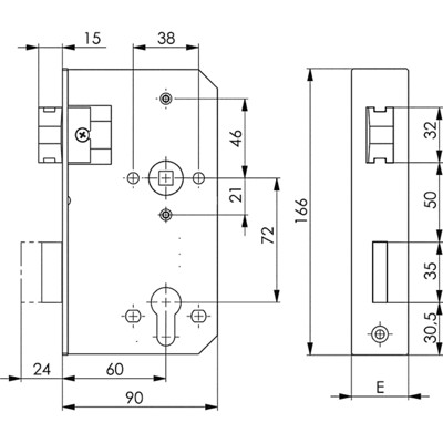 Produktbild von AMF - Hauptschloss 140,PZ72/8,D6040x173mm