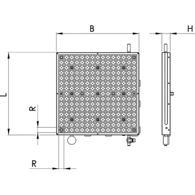 Produktbild von AMF - Vakuumspannplatte R.25mm 150x150x1