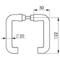 Produktbild von AMF - 475G Türdrücker-Paar, VK 8, TS 30-50, alufarben