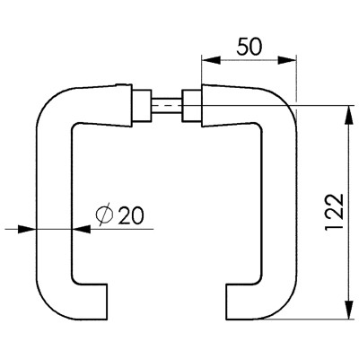 Produktbild von AMF - 475G Türdrücker-Paar, VK 8, TS 30-50, alufarben