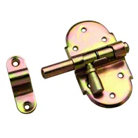 DENI® Grendelriegel 1706,mit Schlaufe,mit Feder,abgerundet,35x69, silber zn Produktbild