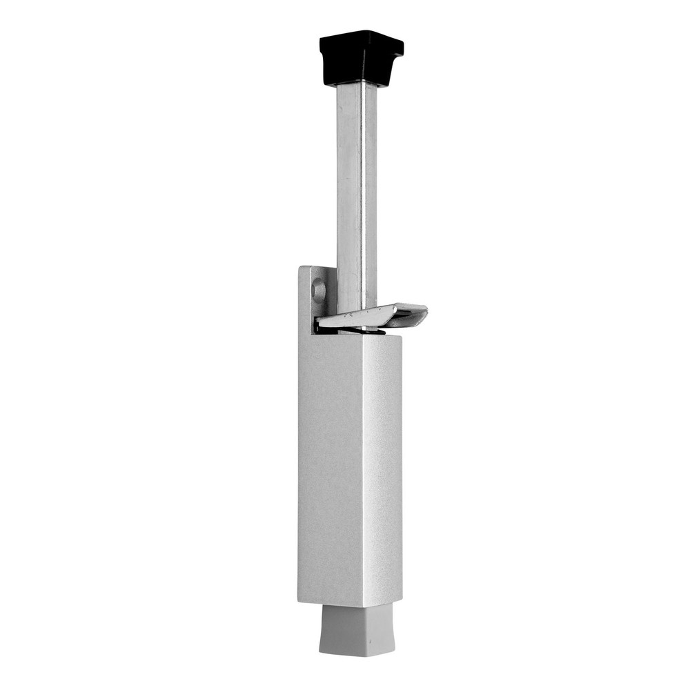 DENI® ABT-Türfeststeller, mit Tretbolzen, Hub 90mm, 3836, silber lackiert Produktbild img1 L
