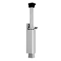 DENI® ABT-Türfeststeller, mit Tretbolzen, Hub 90mm, 3836, silber lackiert Produktbild