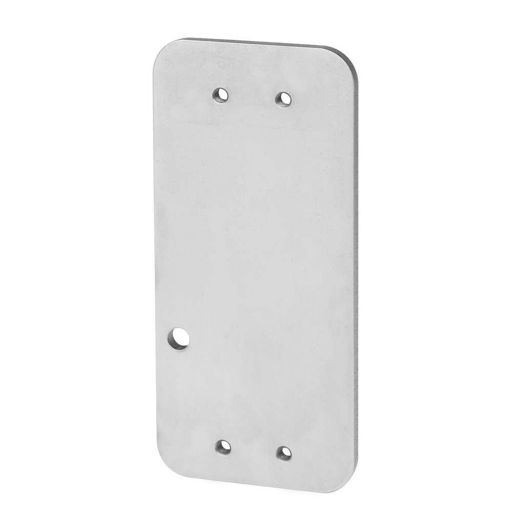 DENI® Montageplatte, für Türwächter, zum Kleben, silbergrau Produktbild img2 L