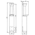 Produktbild von DENI® - ABT-Türfeststeller, mit Tretbolzen, Hub 60mm, 3837, silber lackiert