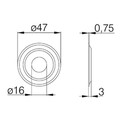 DENI® WET-Abdeckkappe für Türspion, für Türspion, 3980,Außen Ø 47mm, Messing verchromt Produktbild img2 S