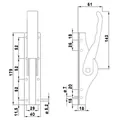 DENI® Tortreibriegel DENI® Plano 2.0 13 mm - neue Ausführung -galvanisch verzinkt Produktbild img2 S