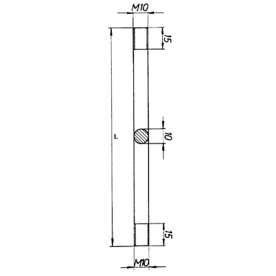 Produktbild von DENI® - Treibriegelstange 7091,Ø10x2.500mm,galvan.,M10