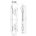 Produktbild von DENI® - Kantriegel,9220,mit Klapphebel,D35mm, 22x285mm,kantig,Stahl