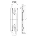 Produktbild von DENI® - Kantriegel,9220,mit Klapphebel,D35mm, 22x285mm,kantig,Stahl