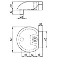 Produktbild von DENI® - Bodentürstopper, 3846,H 20mm, mit Verdrehsicherung, Aluminium, silber e