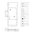 Produktbild von KFV - Schiebetürschloss 1650, mit Springgriff, UG, F24 x 200ktg, ER