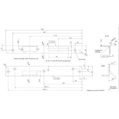 Produktbild von KFV - Winkelschließblech 15-3E,DL,25x250x32 ktg,verzinkt