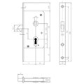 Produktbild von KFV - Schiebetürschloss 1632,PZ55/8,D55,F20x206ktg,Si