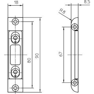 Produktbild von KFV - Profilschließblech 2319-504V, 22 x 90 x 8,5 ktg, verzinkt