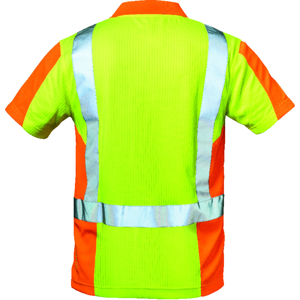 elysee® Warnschutz-Polo-Shirt ZWOLLE, warn-gelb/warn-orange, Größe M Produktbild img2 L