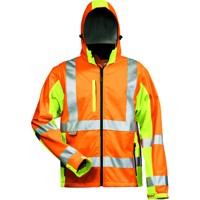 Produktbild von elysee® - Warnschutz-Softshelljacke HOSS, warn-orange/warn-gelb, Größe XL
