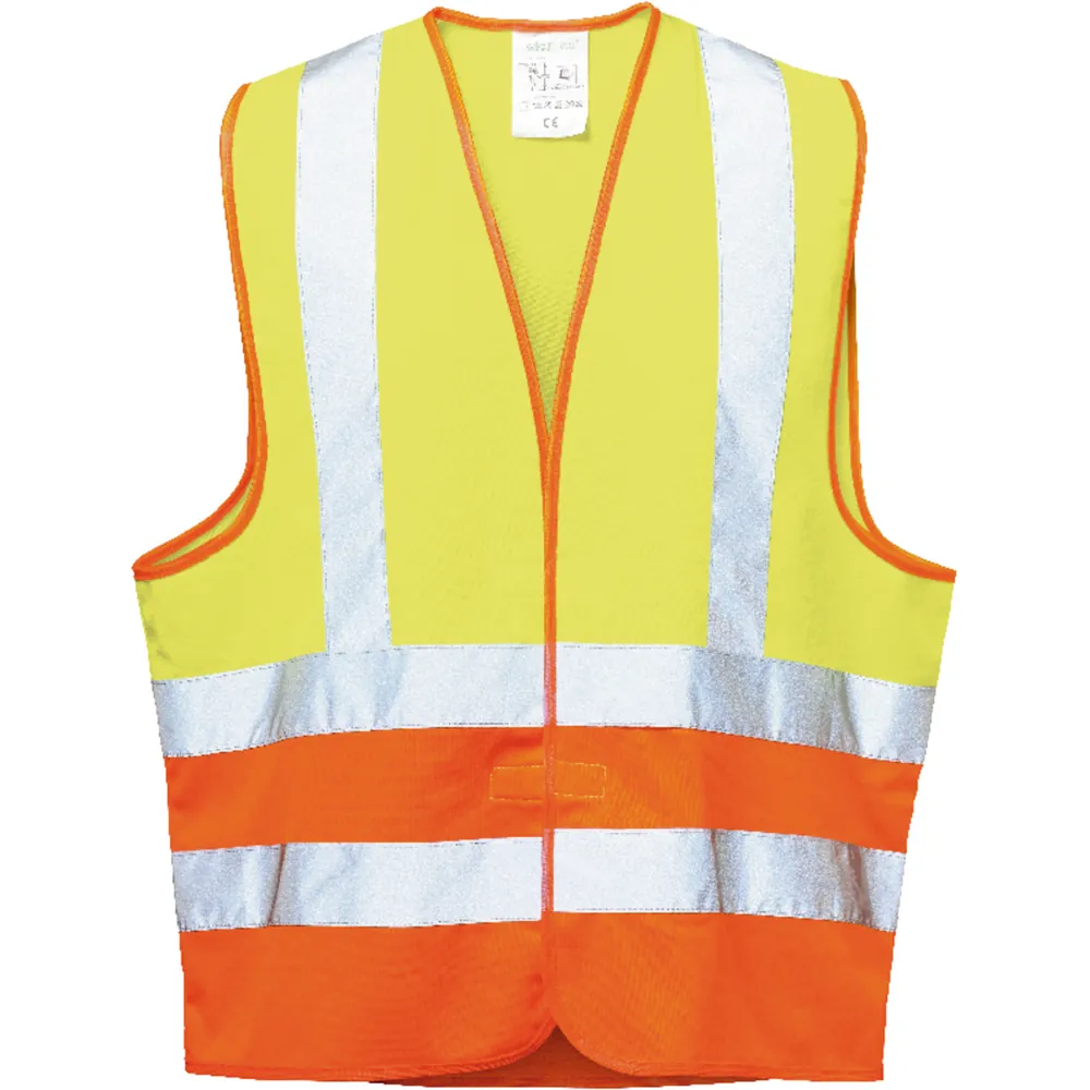 wica Polyester-Warnweste Max mit Schulterreflex, warngelb/warnorange, EN ISO 204 Produktbild img1 L