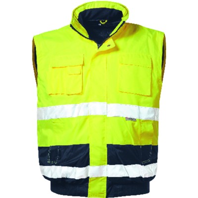 Produktbild von elysee® - Warnschutz-Pilotenjacke SIEGFRIED, warn-gelb/marine-blau, Größe 3XL