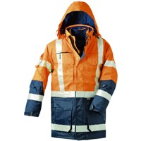 Produktbild von elysee® - Warnschutz-Parka WALLACE, warn-orange/marine-blau, Größe 3XL