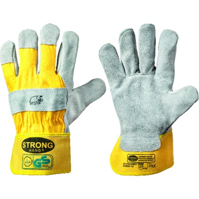 Lederhandschuh MAMMUT, Kat. II, grau, Größe 8, 12 Paar