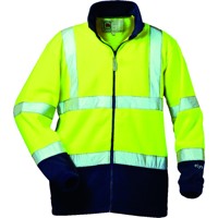 Produktbild von elysee® - Warnschutz-Fleecejacke VALENTIN, warn-gelb/marine-blau, Größe 3XL